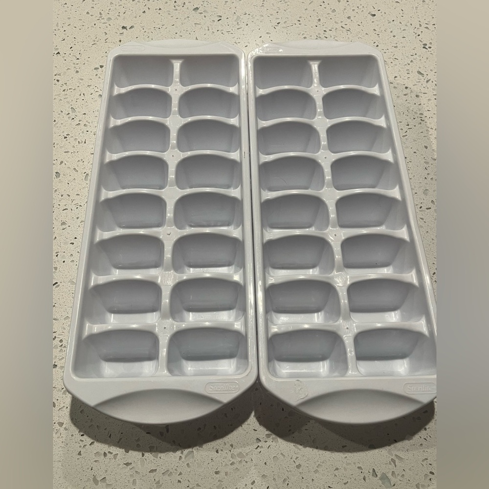 Set Of 2 Sterilite Ice Cube Trays White